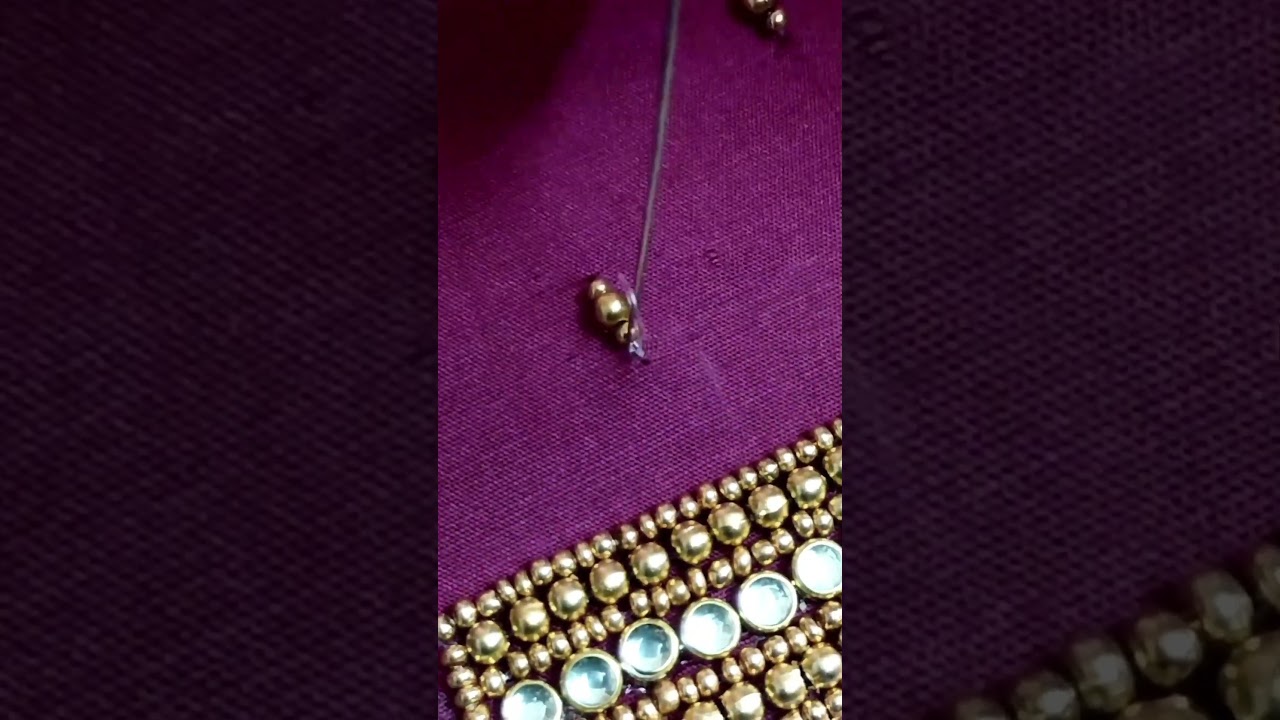 RK Creative Aari work.how to aari beads end knot. 
