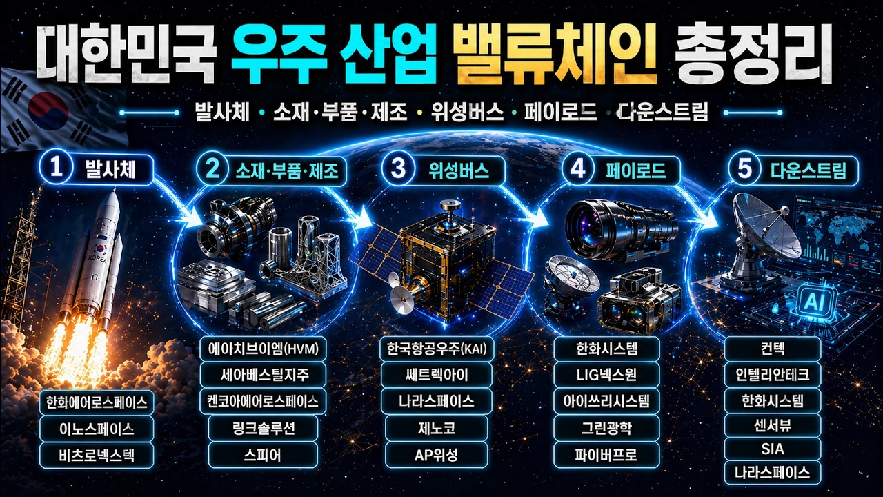대한민국 우주 산업 밸류체인 총정리
