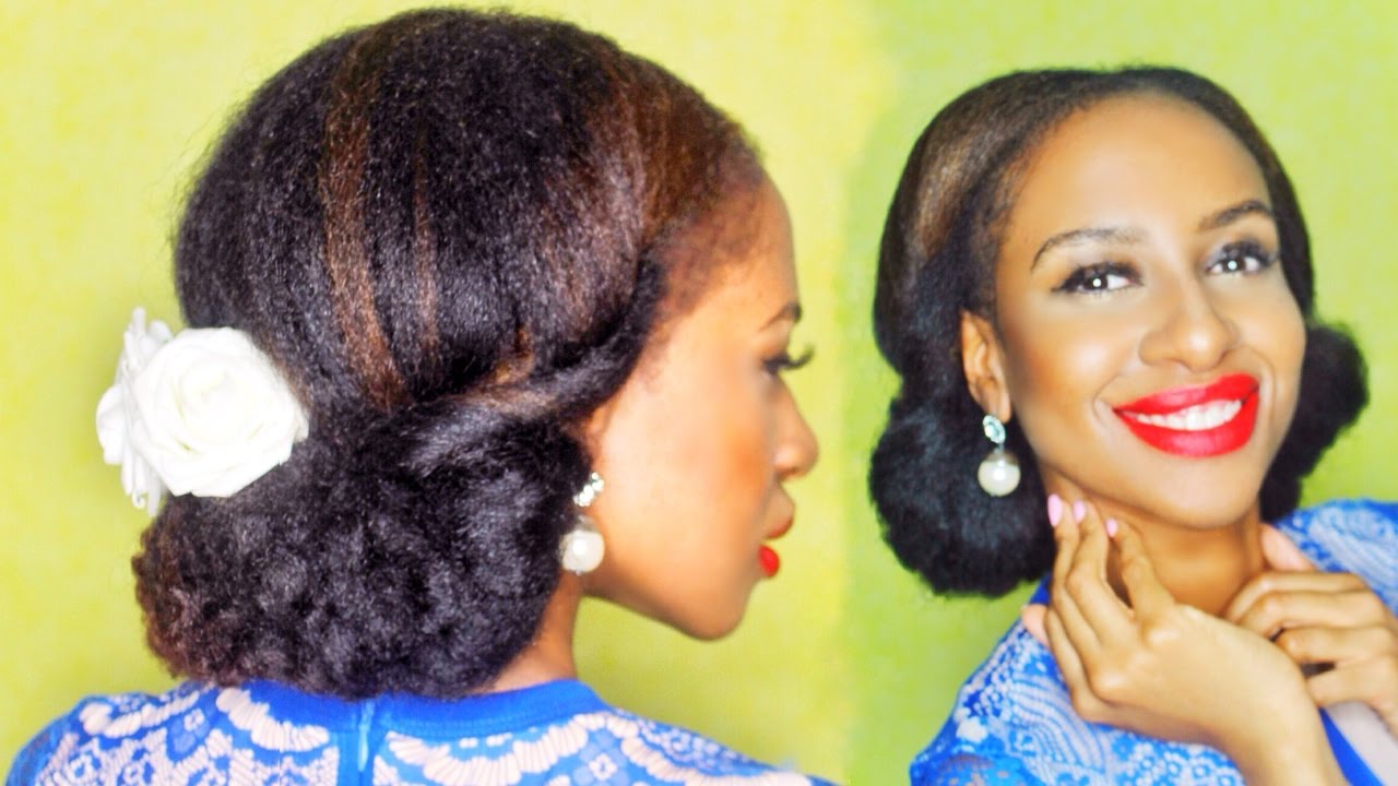 EASY ELEGANT UPDO in 3 Minutes -  NATURAL HAIR