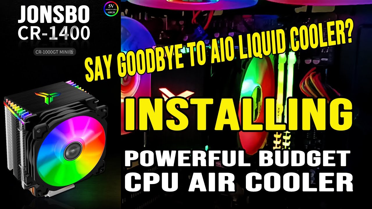Installing CPU Air Cooler Jonsbo CR-1400 with RGB Connection. Complete Guide and Review