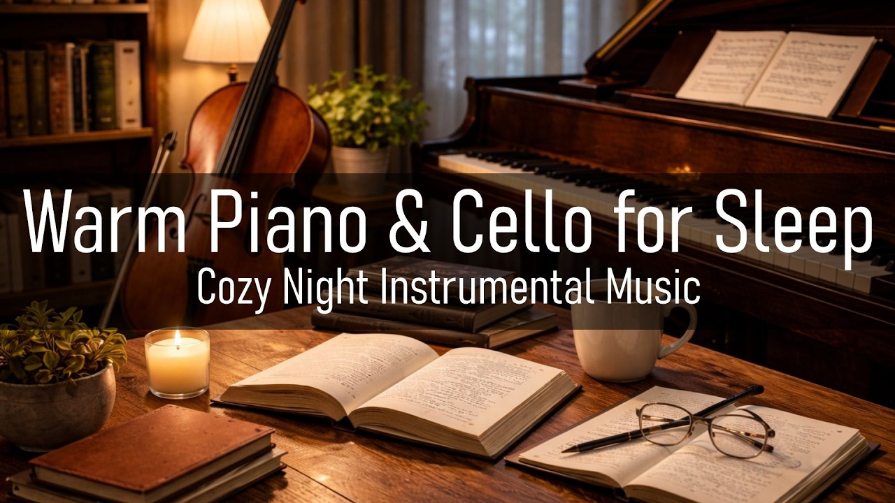 Warm Piano & Cello for Sleep 🌙 Cozy Night Instrumental Music