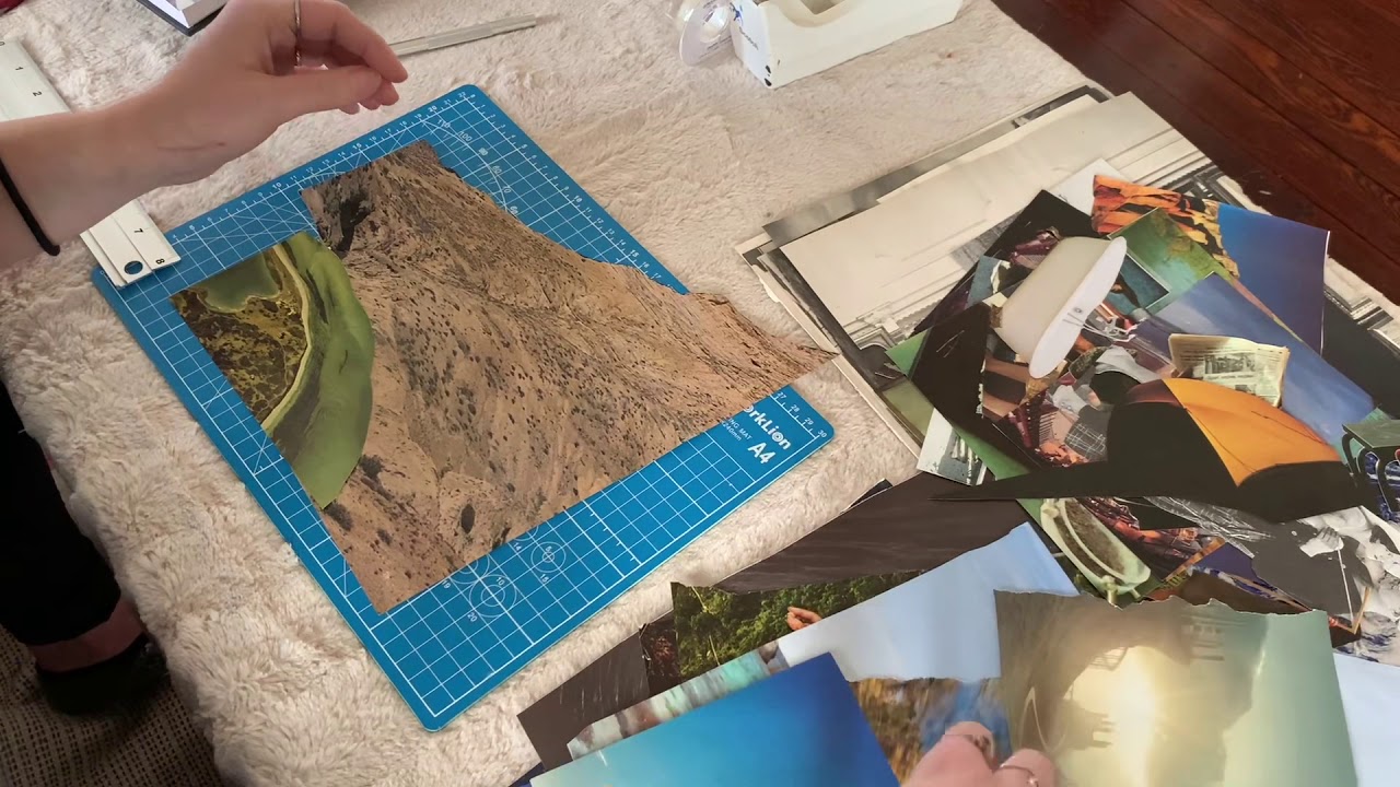 Collage with me (unintentional ASMR)