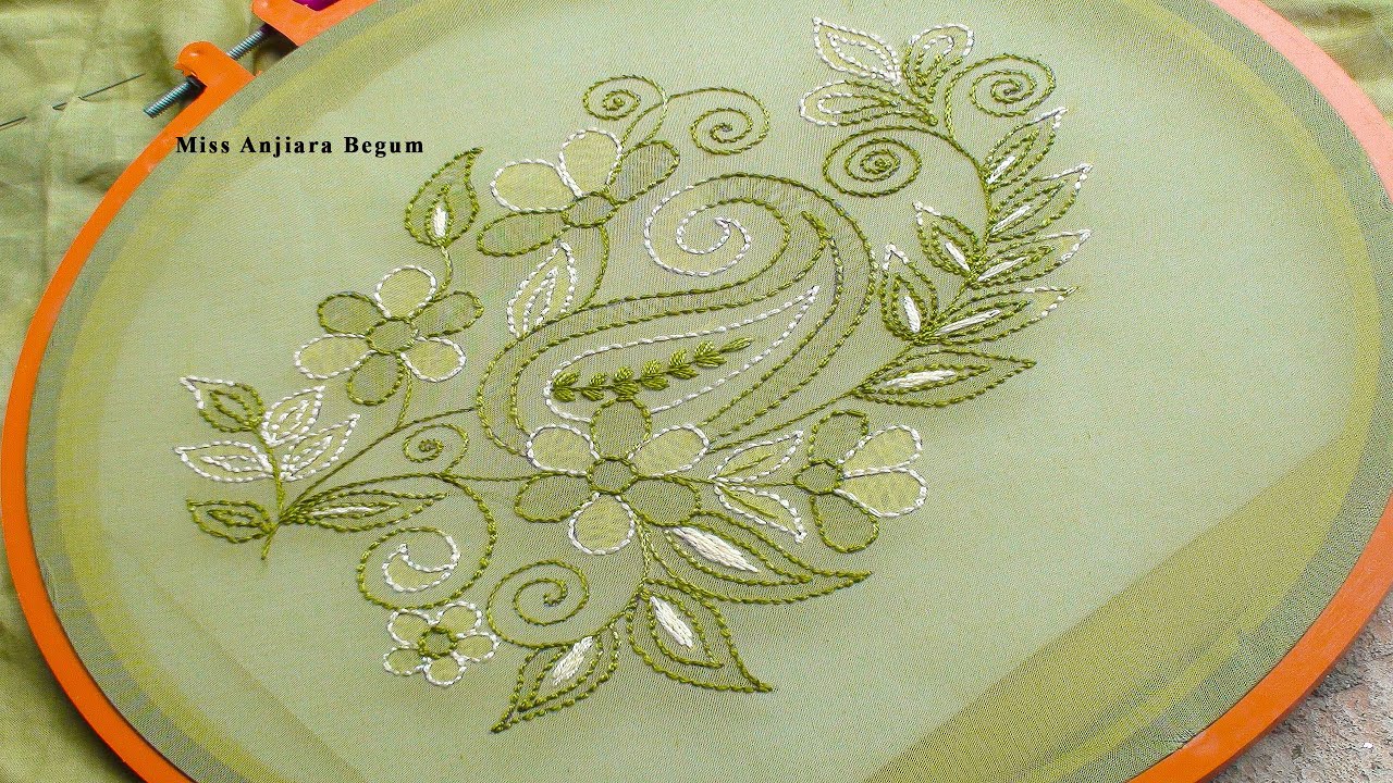 Easy Chikankari Hand Embroidery Tutorial by Miss Anjiara Begum