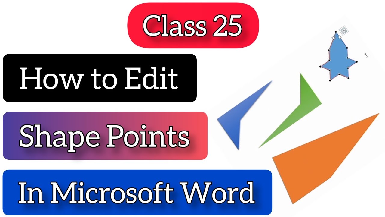 How to Edit Shape Points in Microsoft Word or MS Word Class 25 by SadamGul