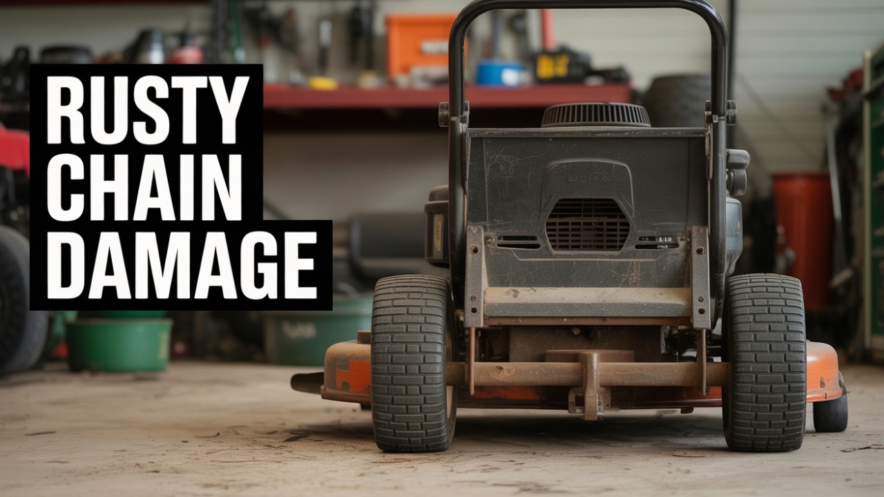 Mower Deck Removal & Inspection After Chain Damage