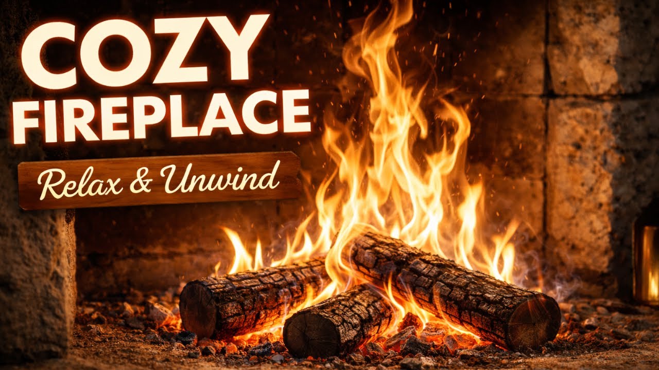 Cozy Fireplace 🔥 | Relaxing Fire Sounds | Warm Fireplace Ambience for Sleep & Relaxation