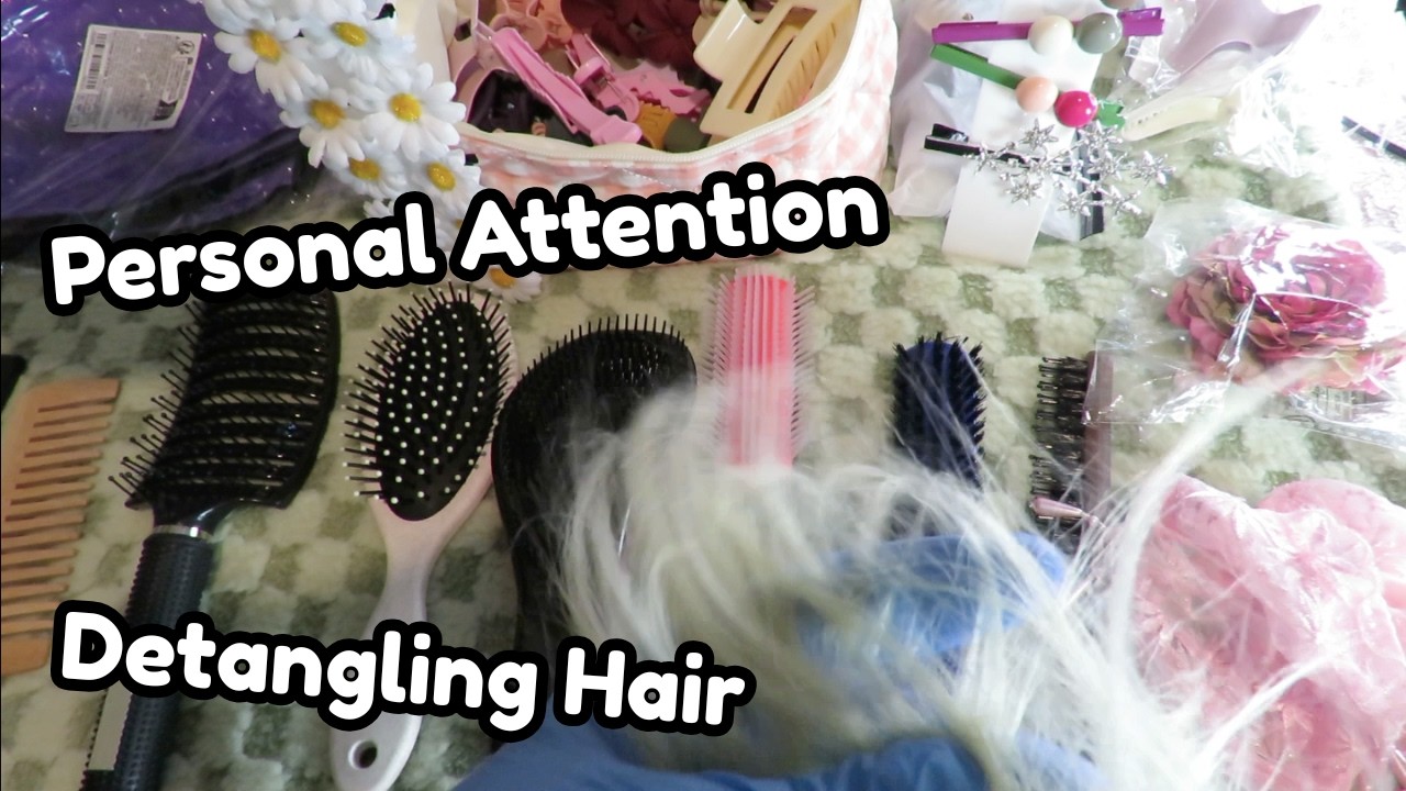 ASMR Hair Brushing Roleplay / Hair Clips / Pampering / Personal Attention