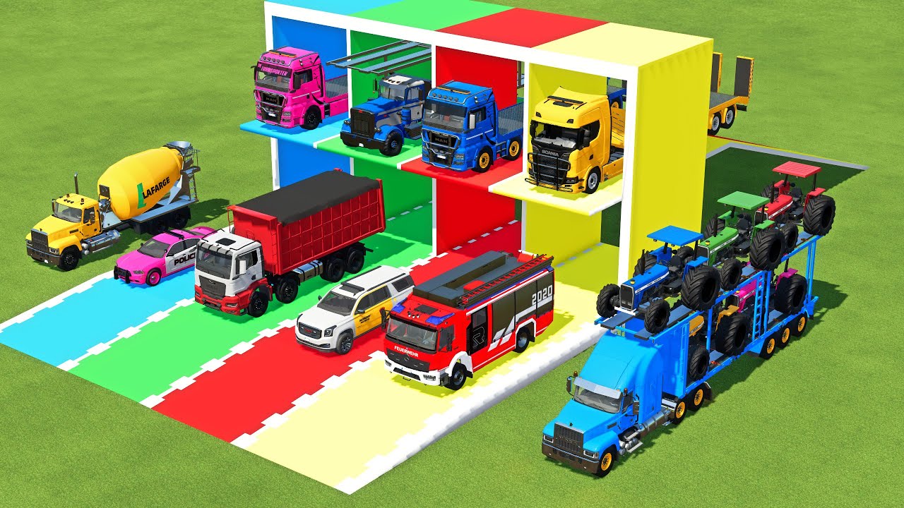 TRANSPORTING AMBULANCE, FORD POLICE, SERVICE TRUCK, FIRE DEPARTEMENT, MERCEDES MINI BUS - FS22