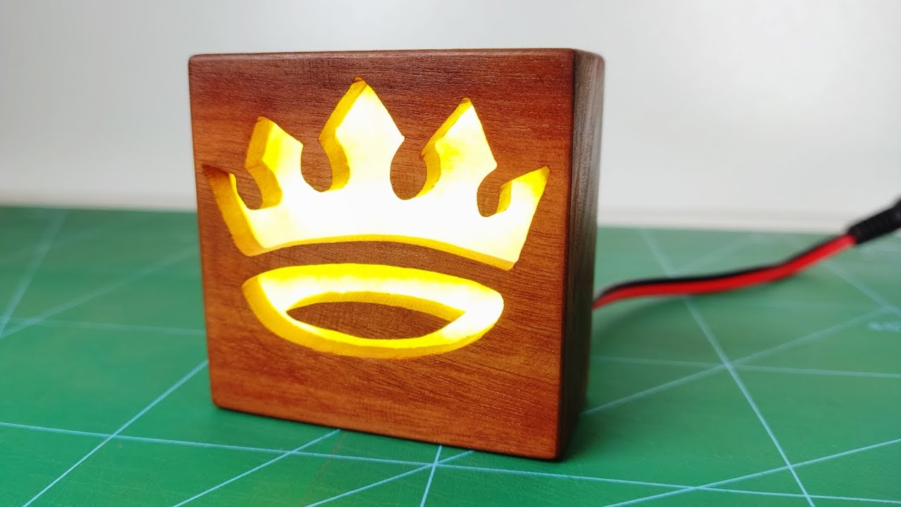Making a Glowing Crown from Wood & LEDs 