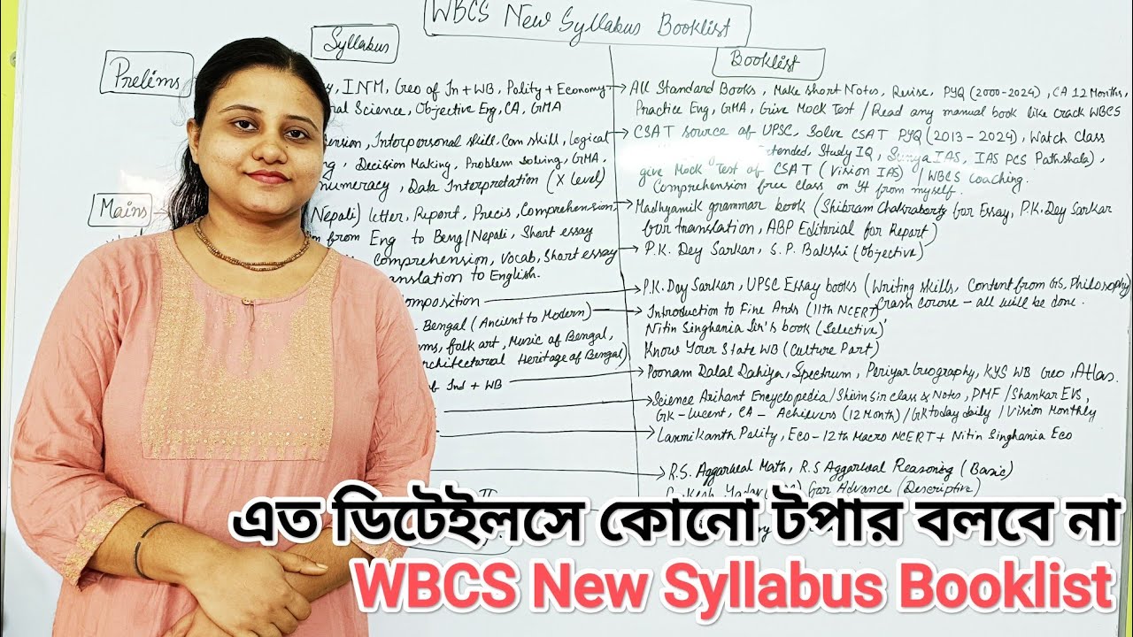 WBCS New Syllabus Prelims & Mains Descriptive Booklist for 2025-26 | এত ডিটেইলসে কোনো টপার‌ বলবে না।