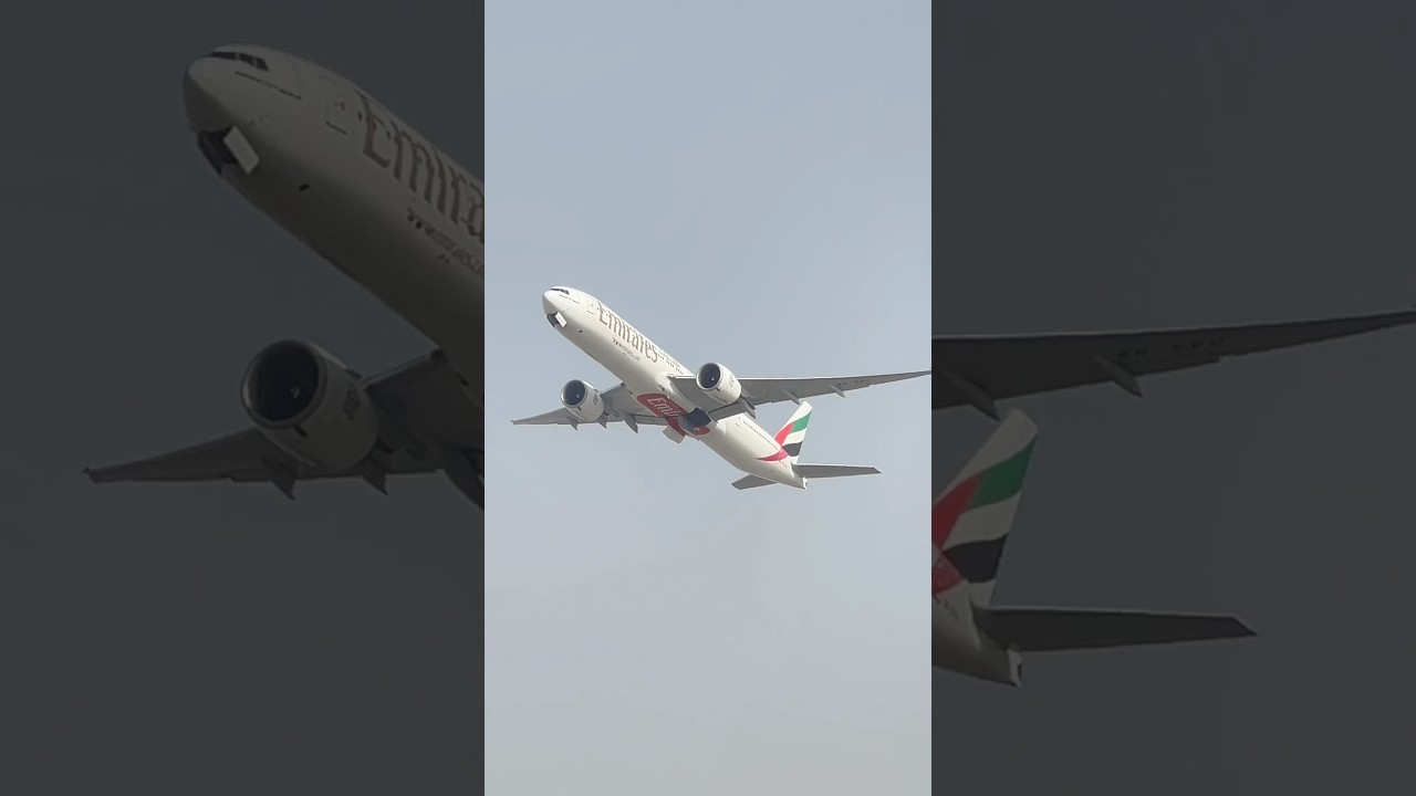 Emirates Boeing777 Takeoff#aviation #planespotting #uae #iran #usa #subscribe #fyp #dubaiairport
