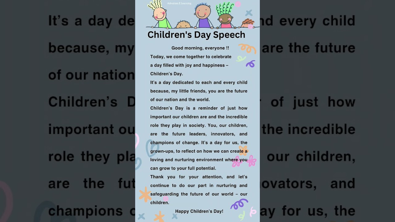 World Childrens Day speech  #shorts #short  whatsapp status video, World Children's  Day, 20 Nov