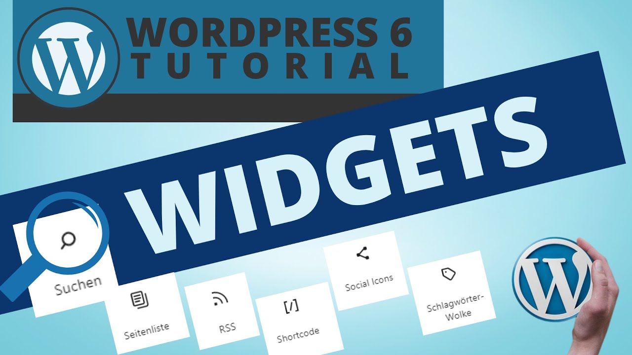 Wordpress 6 - Tutorial WIDGETS - Alle Standart-Elemente erklärt