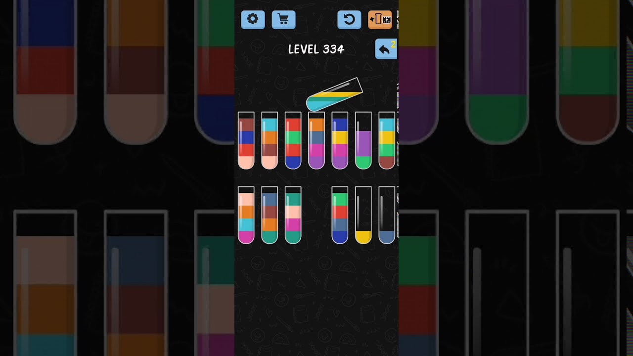 Water Color Sort Level 334 Walkthrough Solution iOS/Android