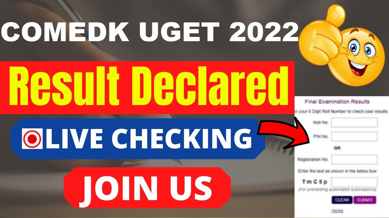 COMEDK UGET 2022 Result (Declared) - Check Your COMEDK UGET 2022 Result Here By Official Link