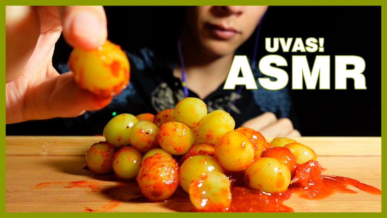 ASMR comiendo UVAS CONGELADAS con CHAMOY Y TAJÍN (Dulces, frías y picositas) | Tobi ASMR