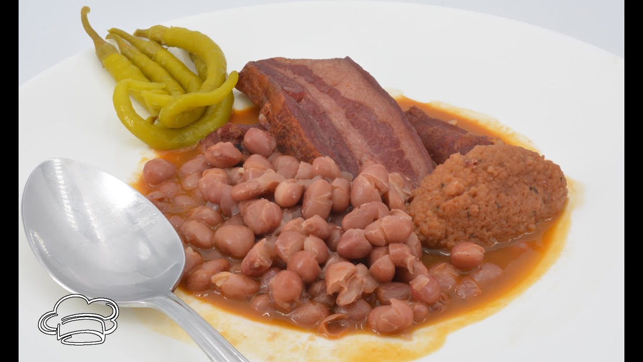 Estofado de alubias caparronas de Anguiano con sacramentos