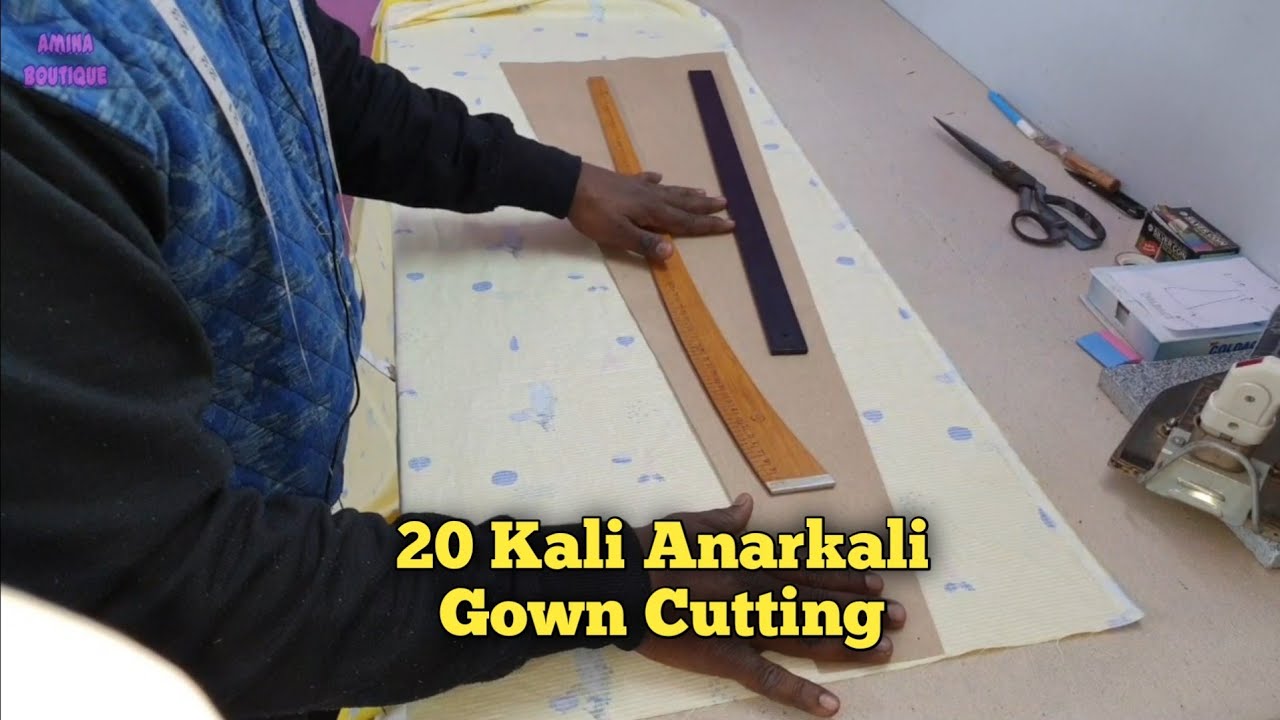 20 Kali Anarkali Gown Cutting in Easy Way