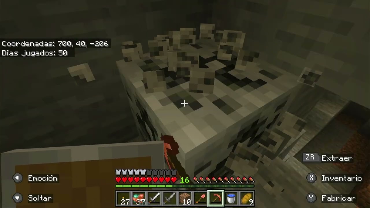Estaba tradeando y me encontré una cueva con esto Minecraft parte 16  2026 01 07