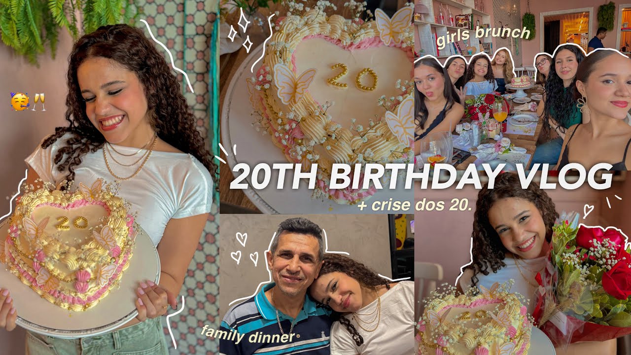 20th birthday vlog 🥂🎀 | brunch, jantar + crise dos 20 🥲
