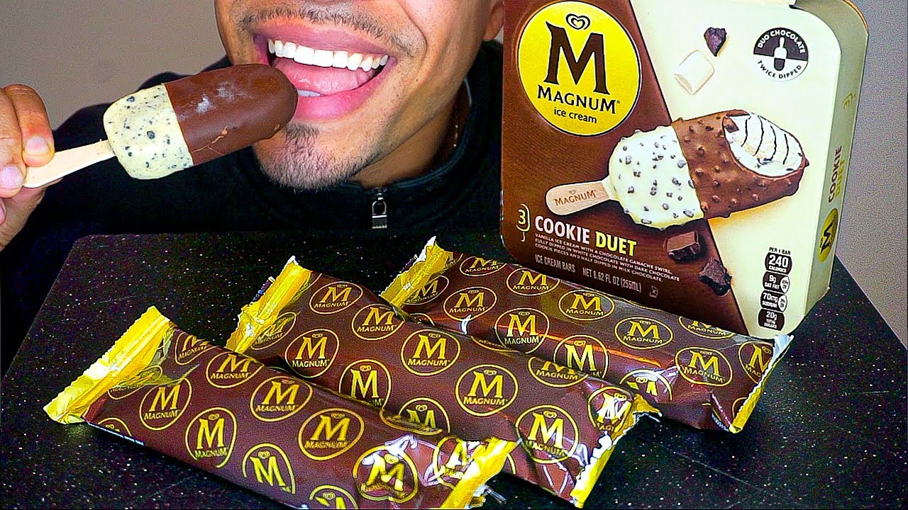ASMR MAGNUM ICE CREAM MUKBANG | EATING MINI ICE CREAM BARS *BIG BITES* | NO TALKING