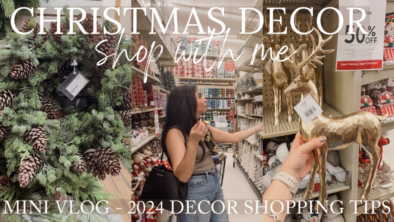 SHOPPING FOR MY CHRISTMAS DECOR FOR 2024 VLOG | CHRISTMAS DECOR SHOP WITH ME 2024
