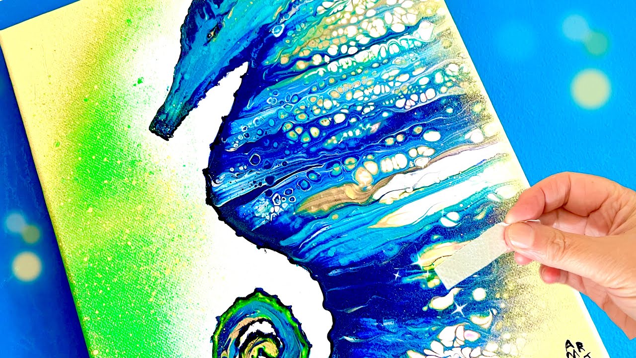 GORGEOUS Seahorse Painting! 🫟 Using a Micro Swipe Technique ~ 3 Secrets Revealed @KimsArtAlchemy 