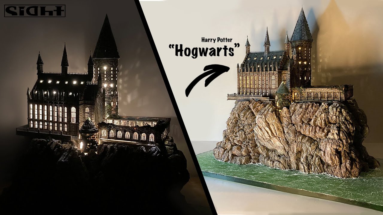 Making a Diorama : Hogwarts of Harry Potter [How to make / Resin art/ Sculpt]