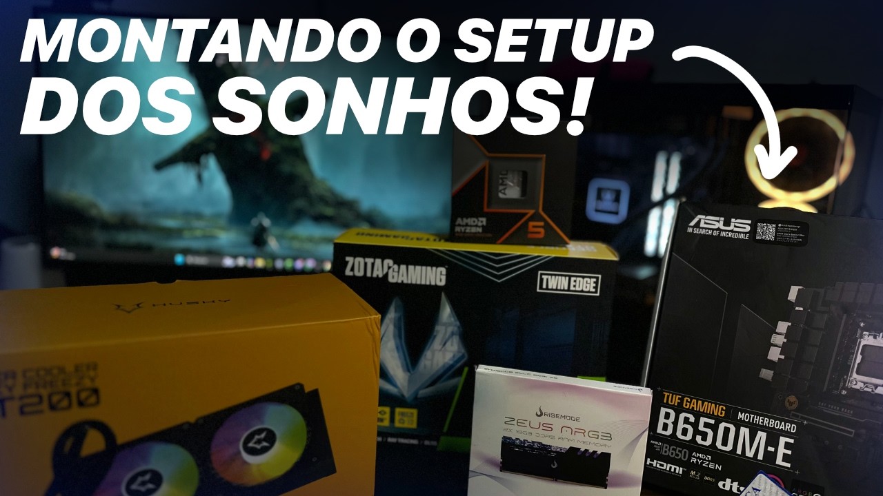 Meu Primeiro PC Gamer DDR5 ALL BLACK! Ryzen 9600X e RTX 3050 vale a pena?