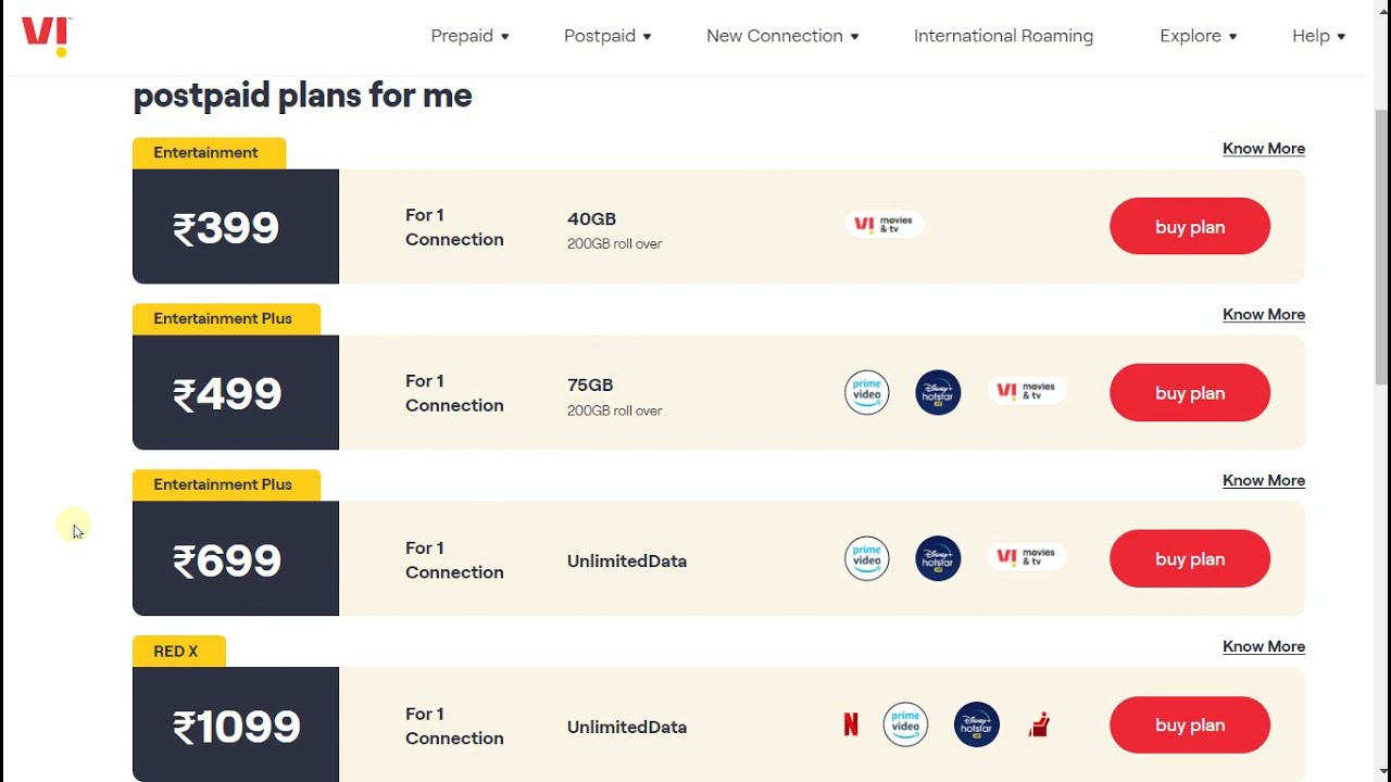Vi 499 Postpaid Plan Details in Hindi | Amazon Prime and Hotstar Free