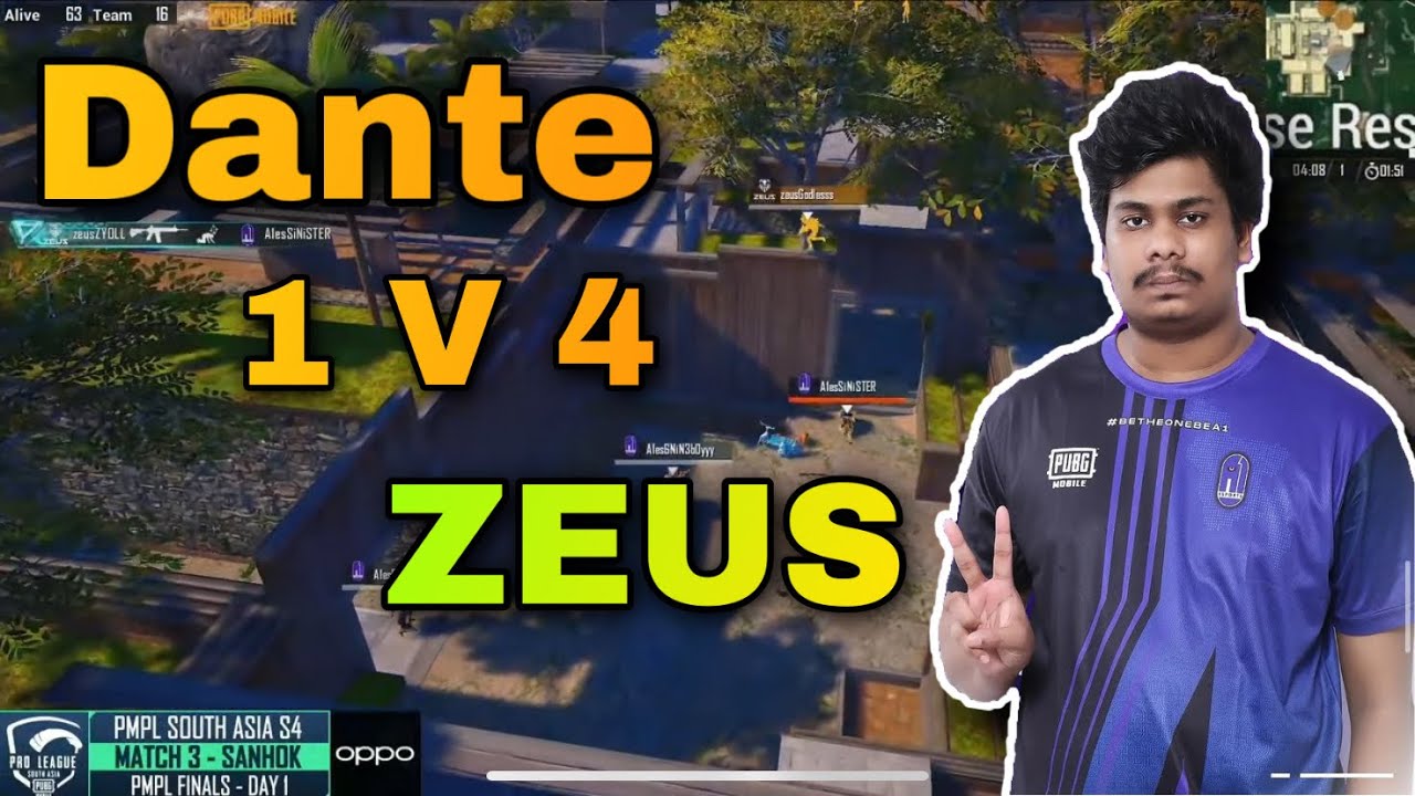 Dante 1v4 Clutch Zeus Esports | PMPL Final