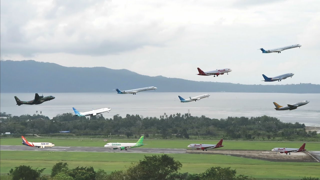 Nonton Pesawat Terbang Antri Landing dan Take Off  di Bandara Pattimura Ambon Maluku, Plane Spotting