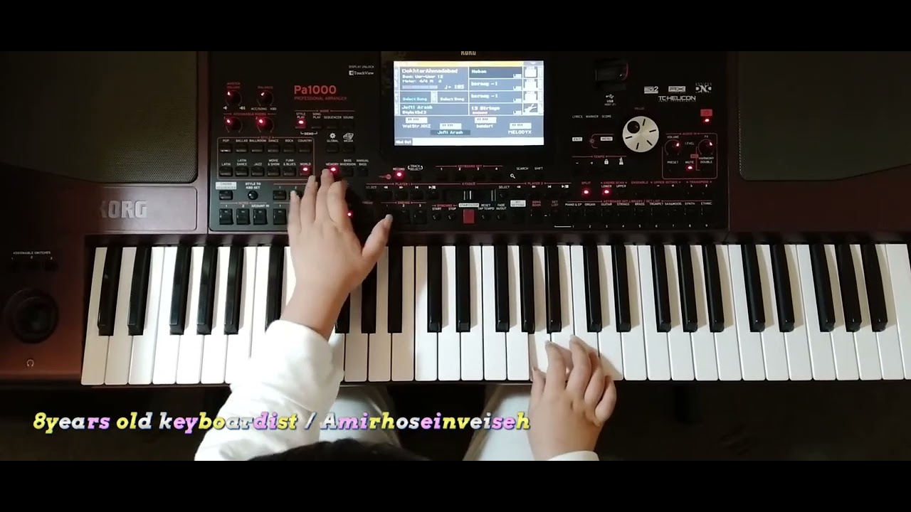 8years old keyboardist | KORG Pa1000 | آهنگ اصیل بستکی با نوازندگی امیرحسین ویسه