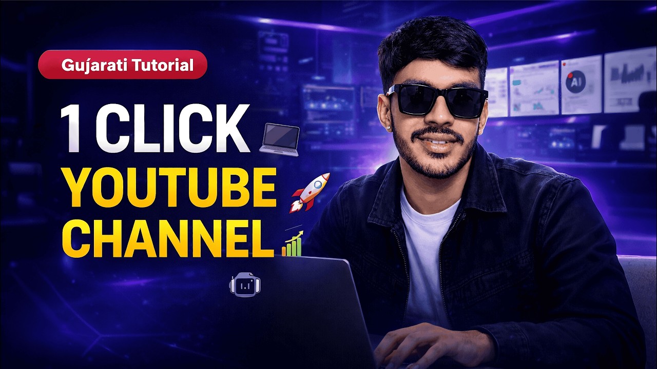 1 Click Mein New YouTube Channel Setup with AI | How to Create YouTube Channel (Gujarati Tutorial)