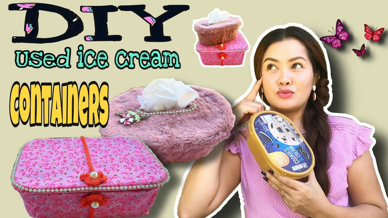 DIY Used ice cream containers