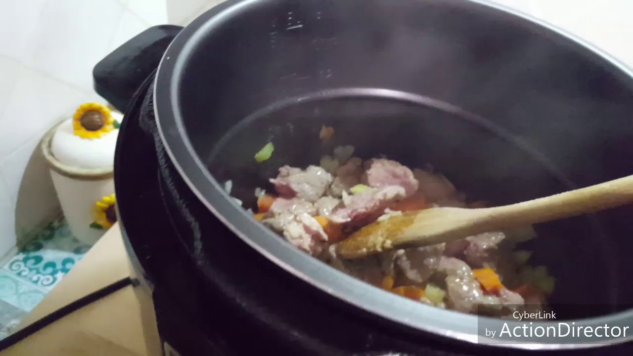 SPEZZATINO AĹ SUGO CON PISELLI PENTOLA A PRESSIONE ELETTRICA