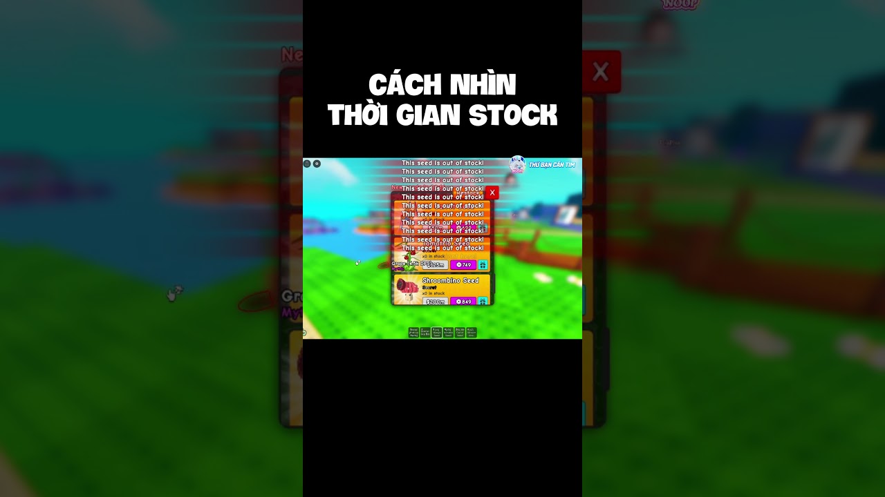 Cách nhìn trước thời gian bán hạt giống trong plant vs brainrot 