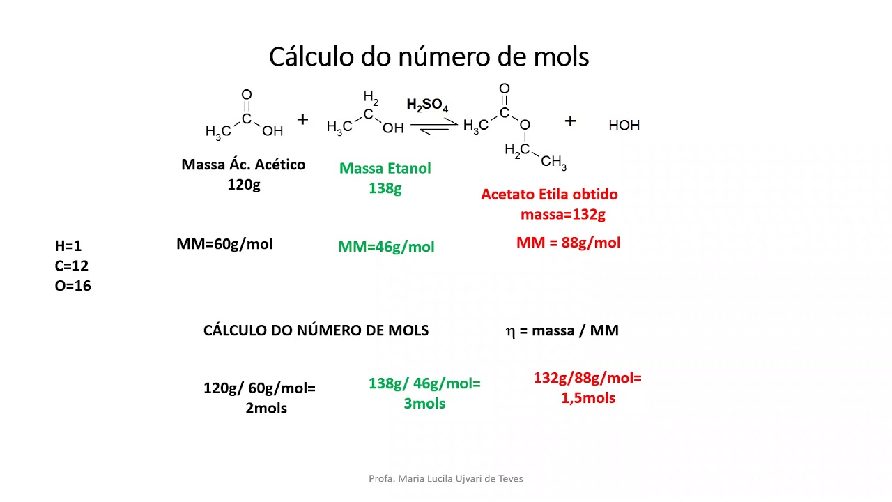 Química Orgânica Básica I - Cálculo de rendimento