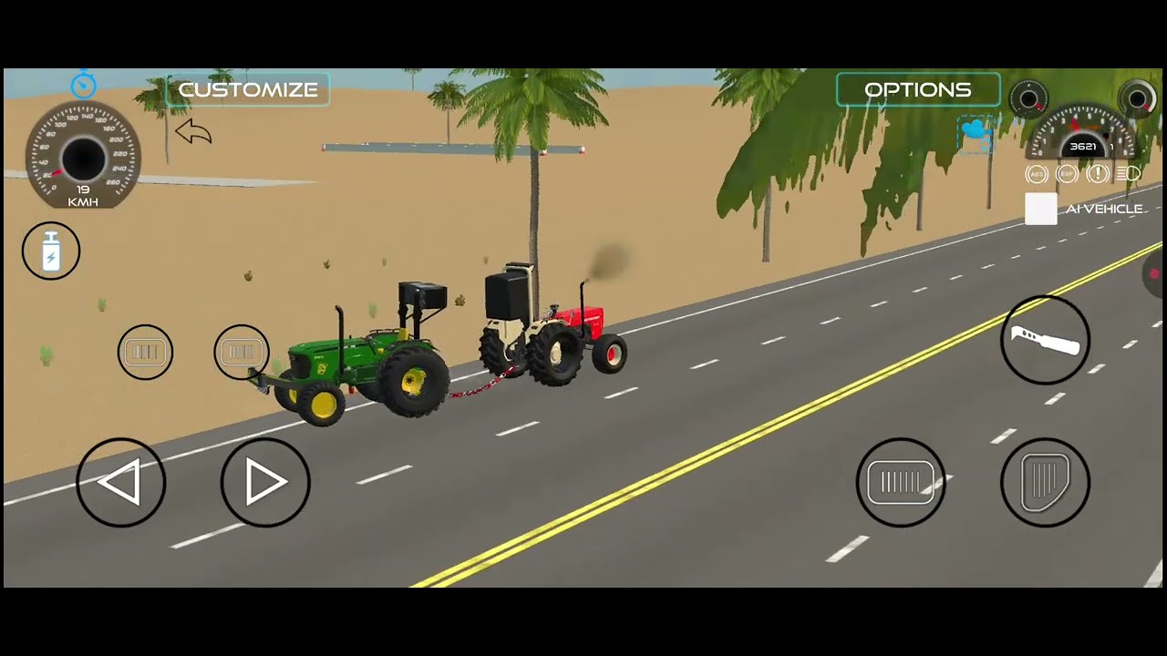 Both tractor 🚜 are touching them #game #tractor 