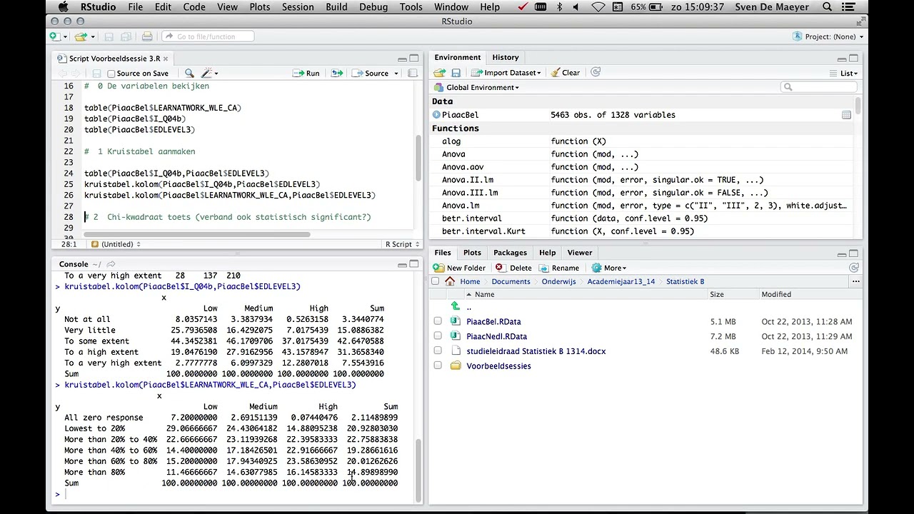 Screencast kruistabelanalyse in R