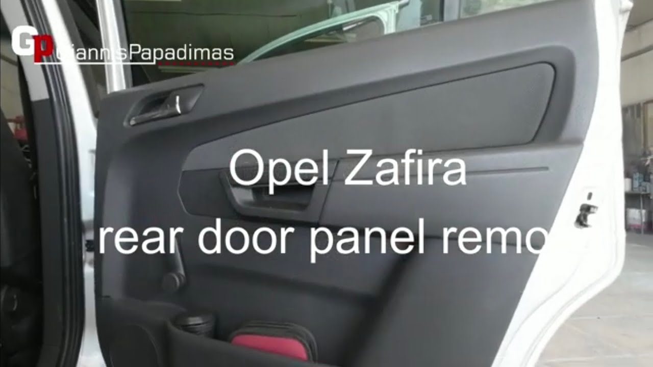Opel Zafira B (2005-2014) rear door panel removal