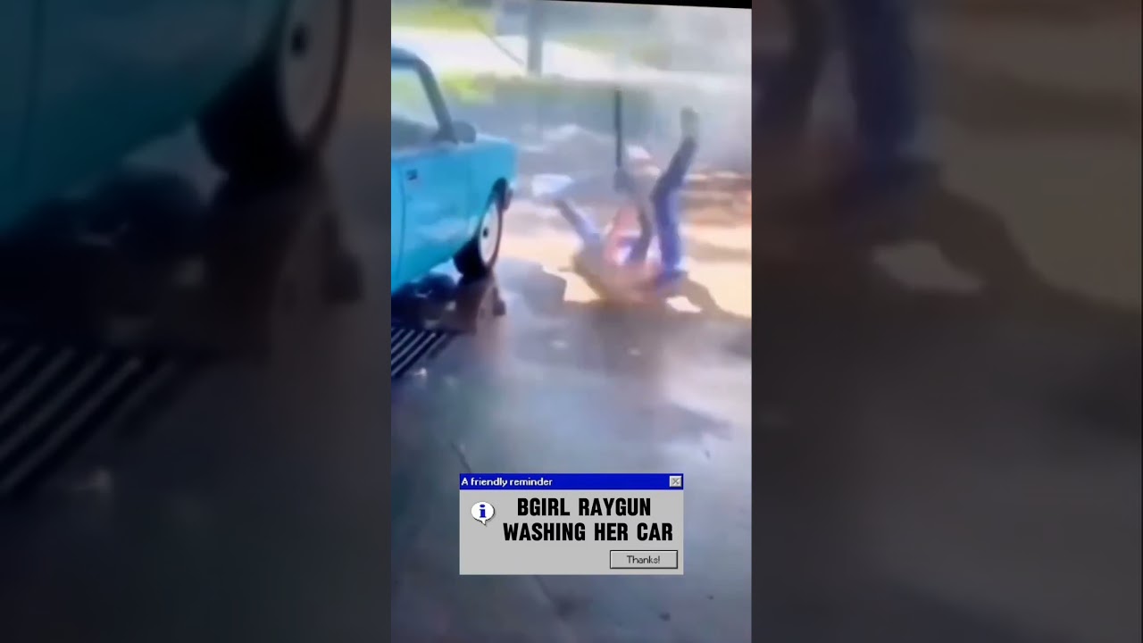 Girl in the car-wash  #girl #fail #funny