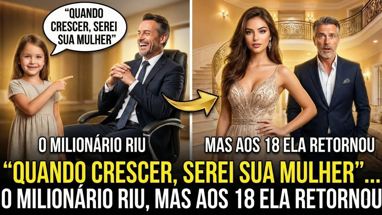 “QUANDO CRESCER, SEREI SUA MULHER”… O MILIONÁRIO RIU, MAS AOS 18 ELA RETORNOU