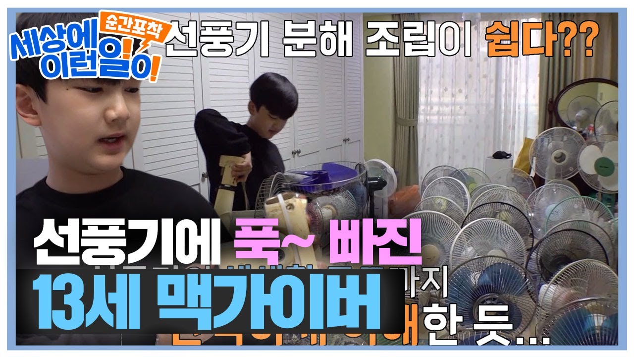 ‘세상 선풍기는 다 내게로’ 안방을 선풍기 박물관으로 만든 중학생★ #순간포착세상에이런일이 #WhatonEarth #SBSstory