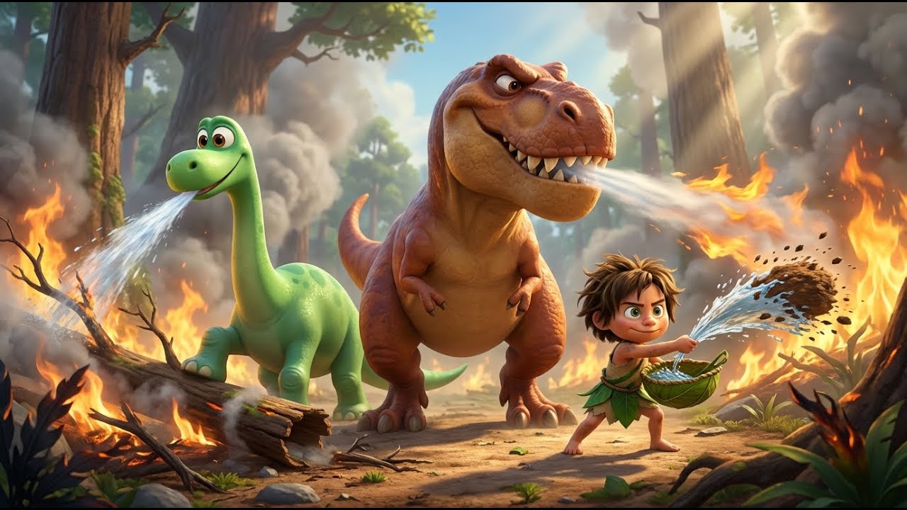 Saving the Forest Together 🌳🔥 Dino & Friends Unite to Stop the Fire! | Good Dinosaur Toons