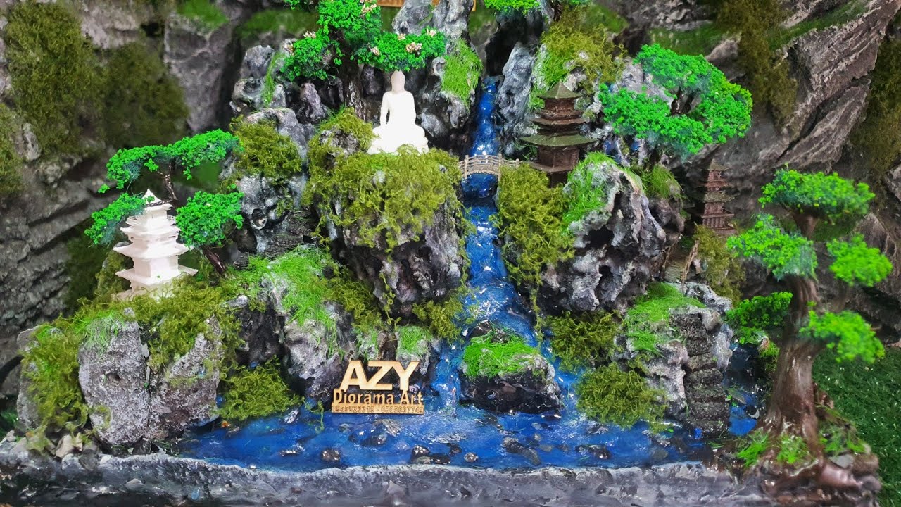How to Make a Realistic Japanese Zen Style Diorama#MiniatureArt #Handmade #DIY#AZYDioramaArt