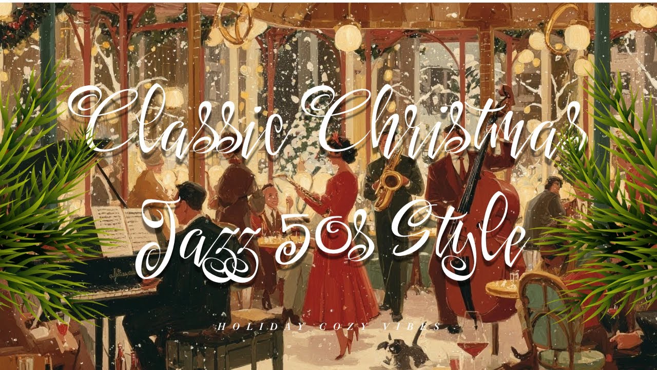 Classic Christmas Jazz 50s Style — Smooth Crooner Vocals for Relaxing, Decorating & Holiday Dinner