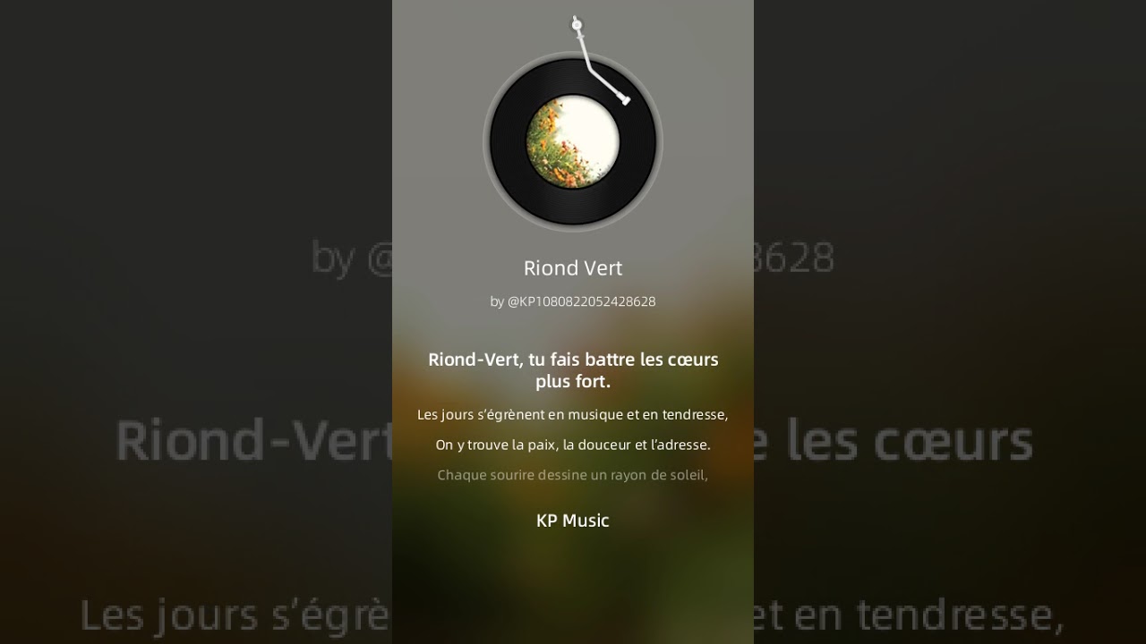 Riond-Vert tu sonne clair