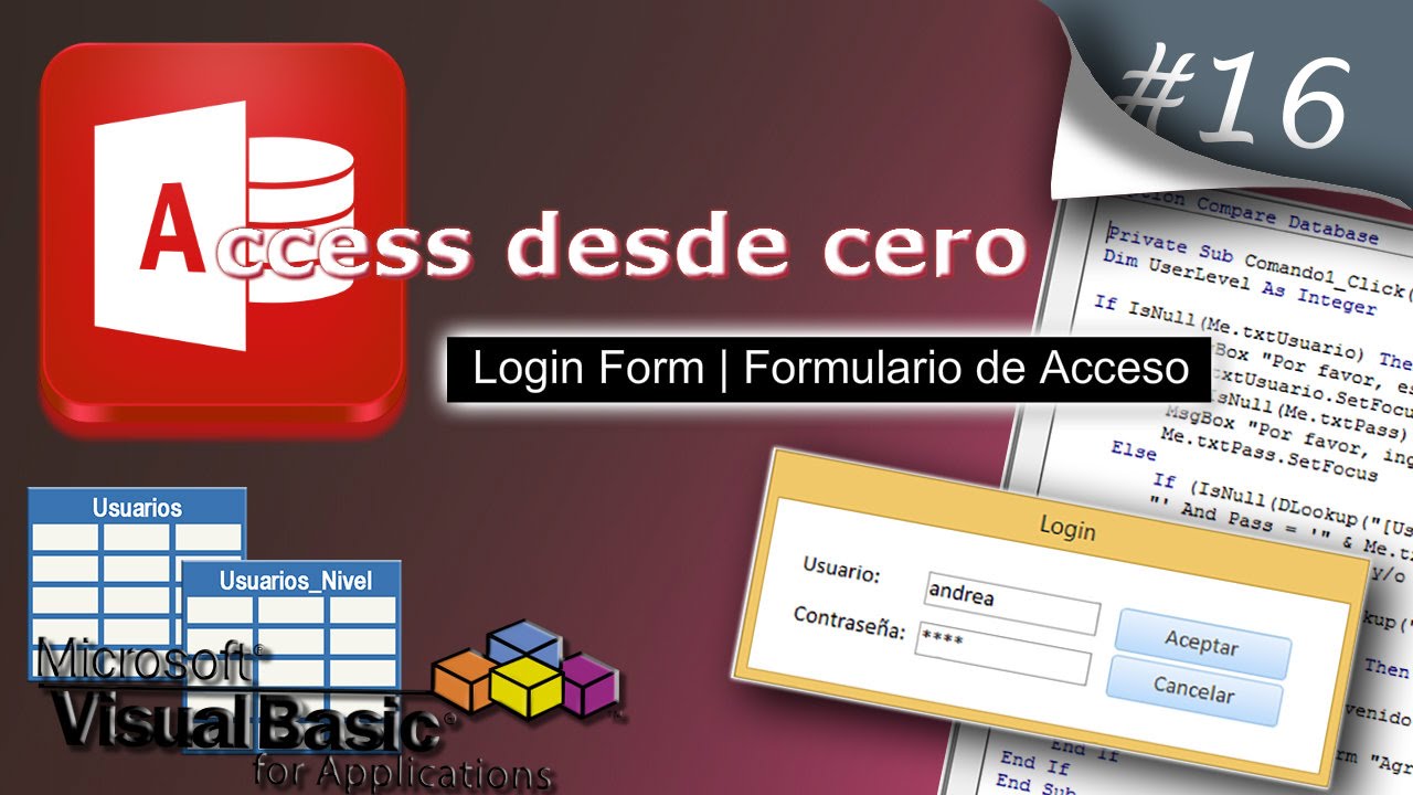 Login Form - Formulario de acceso | Access desde cero #16