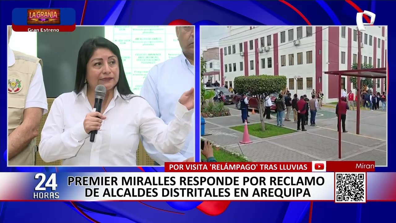 Premier Miralles responde por reclamo de alcaldes distritales en Arequipa